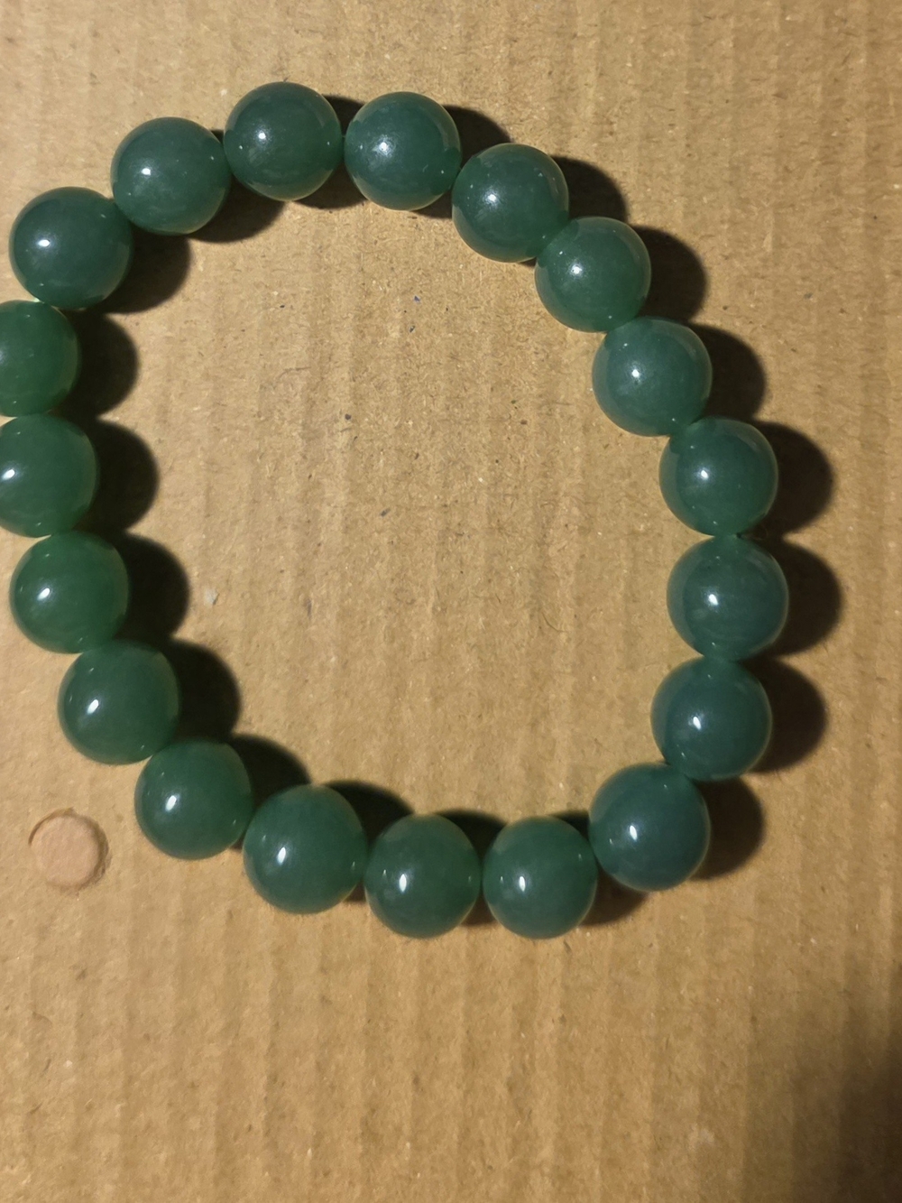 Green Jade Stretch Bracelet - Women's Jewelry